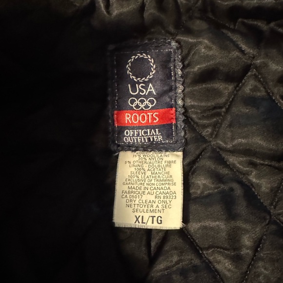 Roots 2004 Olympics Blue and Black Bomber Jacket - Picture 3 of 16